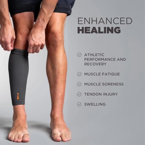 Image of Incrediwear Calf Sleeve - Calf Sleeves for Men and Women to Help with Muscle Pain Relief, Shin Splints, and Muscle Recovery (Charcoal, S /M)