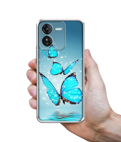Image of Flying Butterflies Design Printed Silicon Soft TPU Back Case Cover for iQOO Z9 5G, Assorted