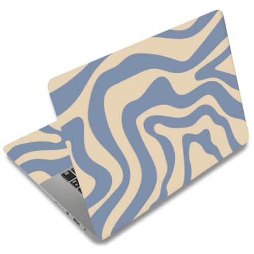 Calcomanías para portátil de 15 pulgadas SUPERDANT protector de PVC impermeable de ondas azules 2