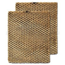 Two Trion G-206-6 humidifier filters, showing their honeycomb-like structure.