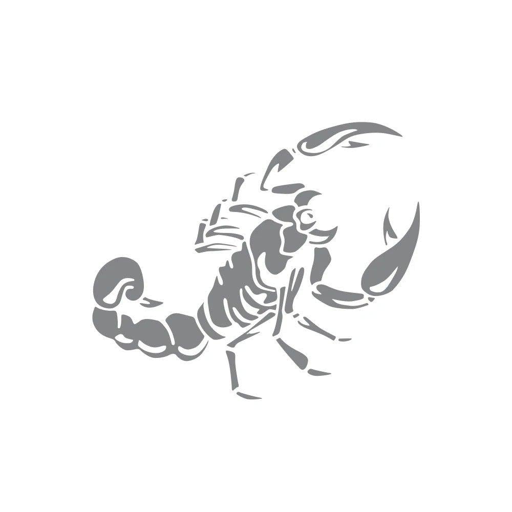 Scorpion Car Stickers Vinyl Film Decor Decal Graphics Decoration(Glossy Gray,50x30cm)
