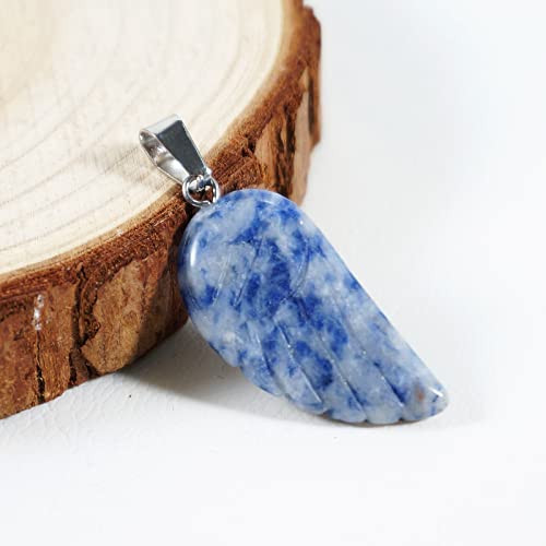 soulnioi 1.5" Natural Healing Crystal Gem Statue Guardian Angel Figurine for Home Room Decoration Ornament (Blue Aventurine) - Image 3