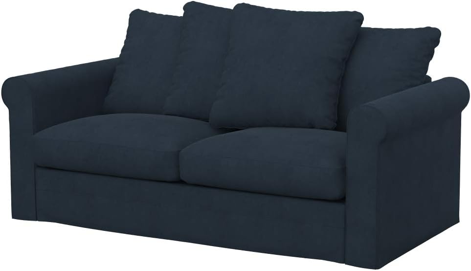Soferia Replacement Compatible Cover for Gronlid 2-Seat Sofa-Bed, Fabric Majestic Velvet Navy
