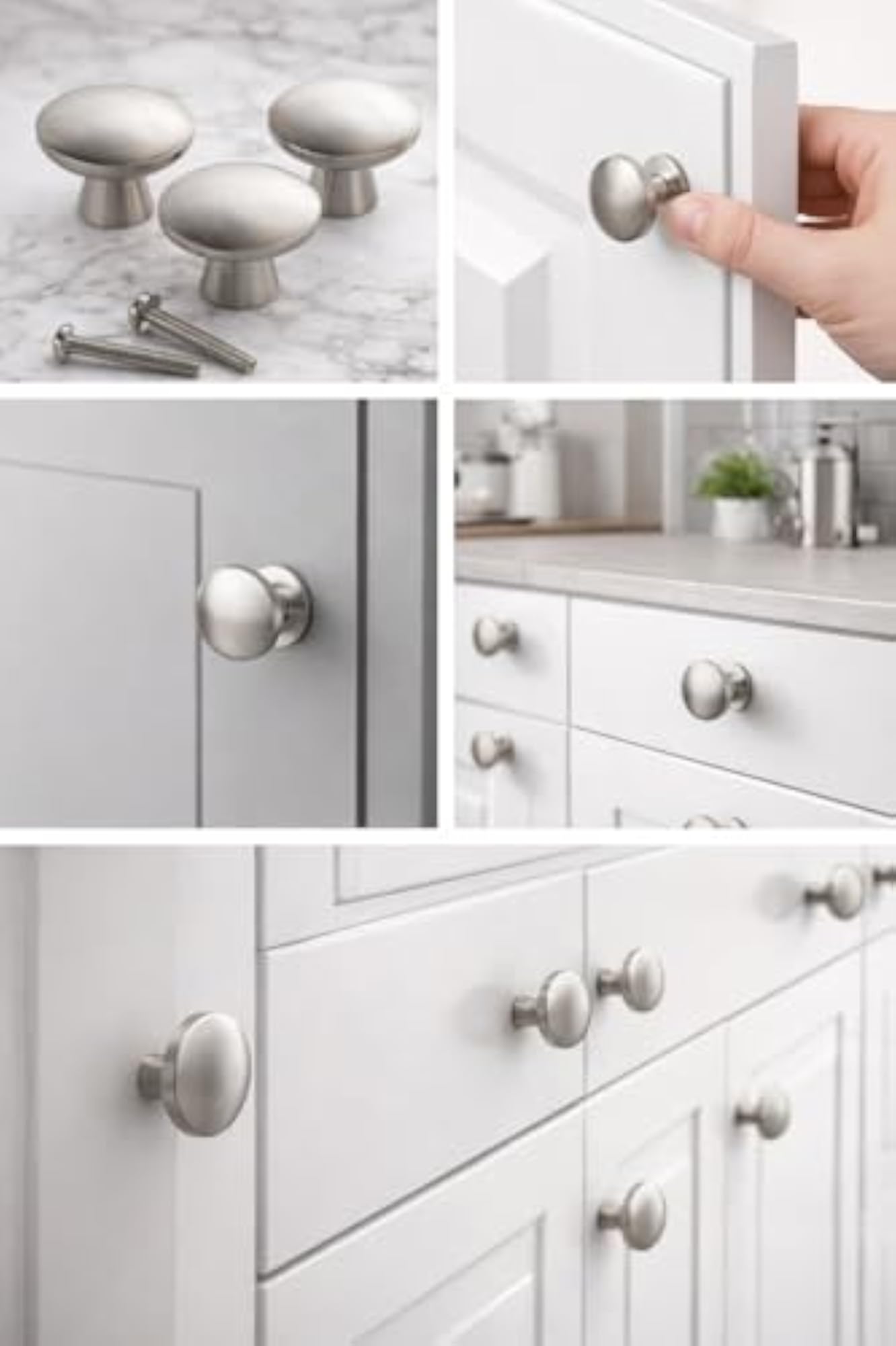 Stainless Steel Cabinet Pull Knob with Satin Finish