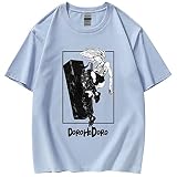 Fosike Dorohedoro Metal Camiseta Estampada Unisex, Dorohedoro Manga Nikaido T-Shirt Hombre/Mujer Camiseta De Cuello A La Caja De Manga Corta Y Ajuste Clásico De Algodón