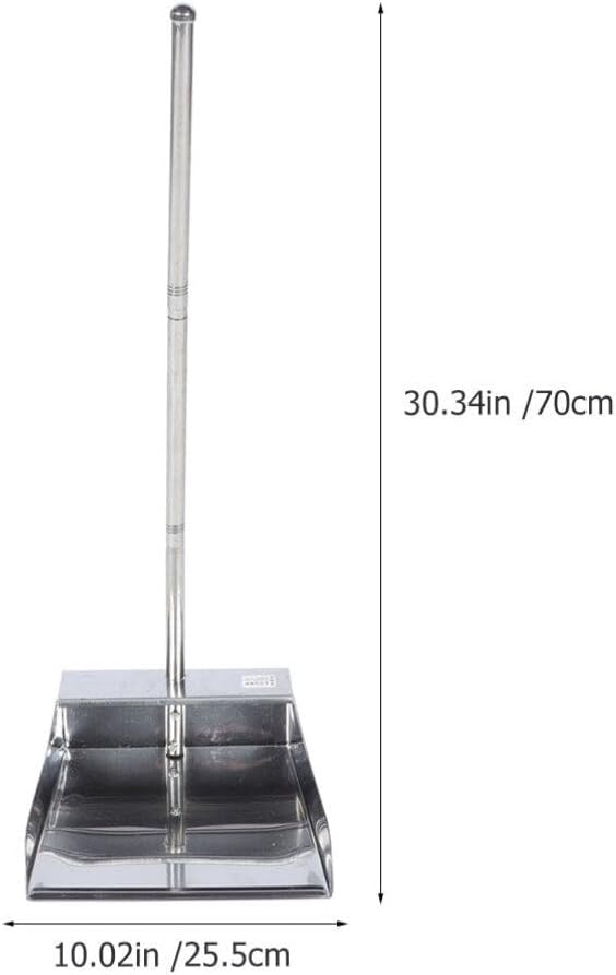 Dust Pan Long Handled:Cleaning Tool Long Handle Dustpan Metal Upright Dustpan for Lobby/Restaurant/Office/Home/Dog Pooper Scooper