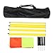 Irfora Soccer Poles, Corner Flags Set with 4pcs Square Flags 4pcs 2 Section 1.5m for Soccer Field Training, Quick Setup, Thick Plastic