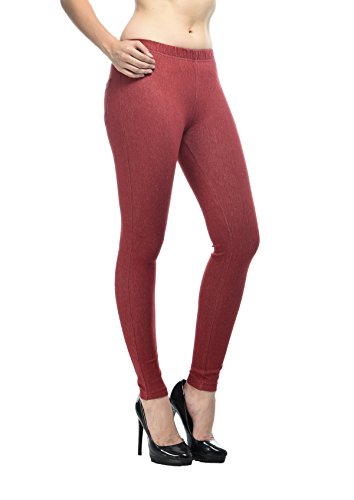 Image of Frenchtrendz Women's Slim Fit Mid Rise Stretchable Cotton Modal Spandex Jegging Pull On