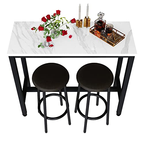 Recaceik Dining Table Set, 39.4” Rectangle Pub Dining Set Kitchen