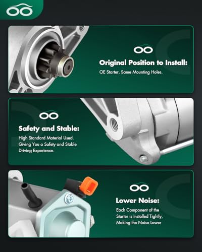 Image of SCITOO Motor Starter for 17671N Starters Fit for Toyota for 4Runner 1996-2002, for Toyota for T100 1995-1998, for Toyota for Tacoma 1995-2004, for Toyota for Tundra 2000-2004