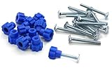 Pet Carrier Fasteners - Blue 16 Pack (Long 1-3/4
