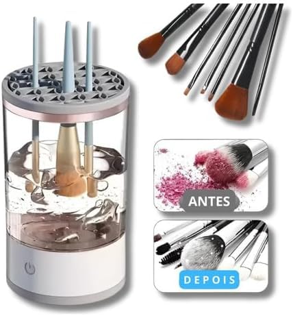 Limpador de Pincéis de Maquiagem 3 em 1 com USB