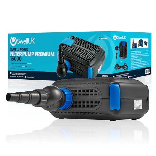 Swell Filter Pump Premium 15,000lph Pond Pump. Energy Efficient Pump for Fish Ponds with a 3-Year Guarantee