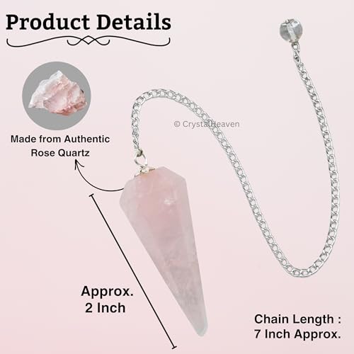 Image of Certified Rose Quartz Pendulum Dowsing Tool