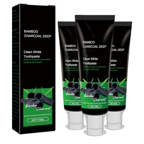 2024 New Bamboo Charcoal Deep Toothpaste,Clean White Toothpaste,Organic Bamboo Charcoal Toothpaste, Teeth Stain Removing And Fre