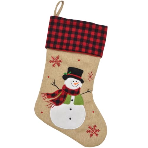 Enfeite Natalino Natal Bota Natalina Meia Juta Bege Grande Decoração Luxo Para Lareira Porta Árvore