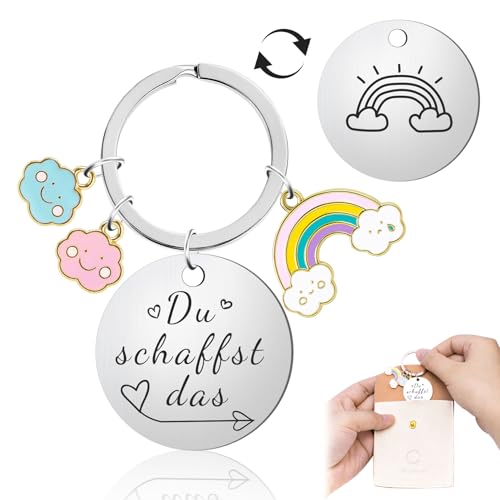 Kuaikely Schlüsselanhänger Glücksbringer Regenbogen – Mutmacher...