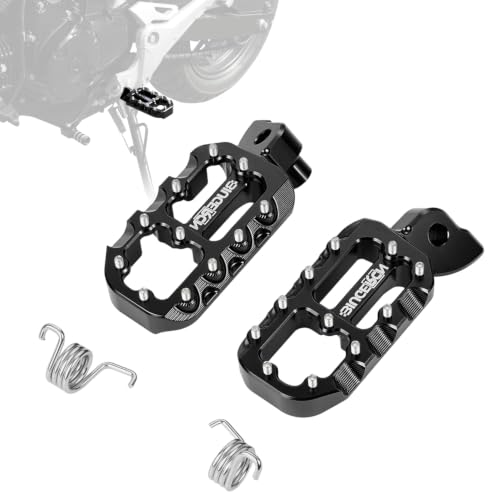 Image of JFG RACING Dirt Bike Foot Pegs,Forged 6063 Aluminum CNC Rest Pedal Footpegs for YZ65 18-26 /YZ85 02-26 /YZ125 97-26 /YZ250 98-26 /YZ250F 01-22 /WR250F 01-24 /YZ450F 03-22 /WR450F 03-26 /YZ125X YZ250X-Black