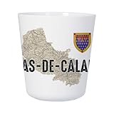 Tasse Plastique Incassable Enfant et Adulte - Pas de Calais 62 Département Arras Carte An...