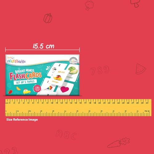 Image of Intelliskills Premium 5-in-1 Brain Boosting Flash Cards for Kids, Flash Card for 1+ Year Old Baby, Montessori Educational Toys for Girls /Boys, Fun Learning Activities, Birthday Gift (136 Flash Cards)