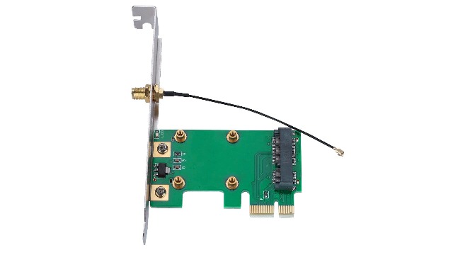Estink Mini PCI E a PCI E Adaptador, tarjeta riser Mini PCI E a PCI E para tarjetas de red externas miniatura 7