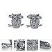 PACKOVE Owl Shaped Copper Cufflinks 1 Pair French Style Male Cuff Ornaments Fashion Cuff Accessory for Business and Wedding