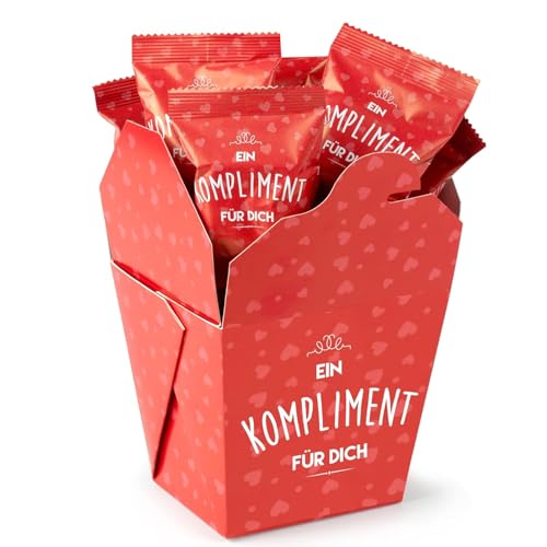 Glückskekse Kompliment für Dich 9er Box Glückskekse Muttertag Komplimente Danke Geschenk Geburtstag Kollegen Alltagshelden Fortune Cookies vegan & in Deutschland mit Liebe gebacken