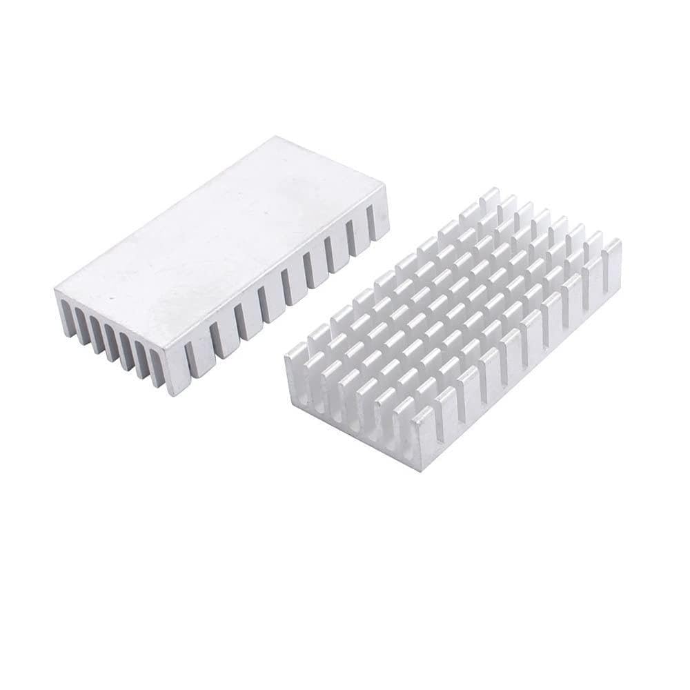 30Pcs 50x25x10mm Ventole in Alluminio Raffreddamento Dissipatore di Calore Anodizzato Dissipatore di Calore for luci LED elettroniche 50mm 25mm 10mm Dissipatori di Calore (Color : Without 3M Tape)