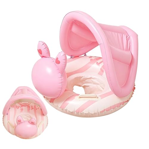 Flotteur de piscine avec auvent pour protéger la peau de votre fille du soleil