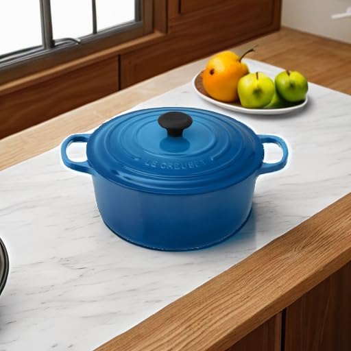 Image of Le Creuset Signature Enameled Cast-Iron 7-1 /4-Quart Round French (Dutch) Oven, Marseille