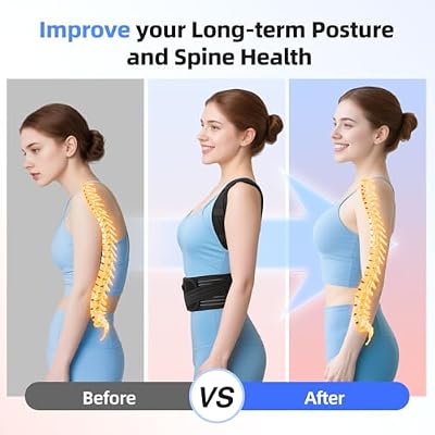babaka Posture Corrector for Women and Men, Adjustable Full Back Support, Upper and Lower Back Pain Relief, Back Brace, Shoulder Straightener, Scoliosis, Hunchback, Thoracic, Spine Corrector (Small, Waist: 25''-31'')