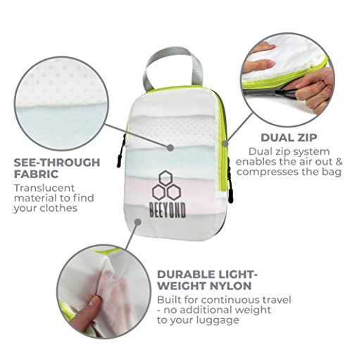 Beeyond Compression Packing Cubes Set - 6 Pieces For Travel And Luggage Organization thumb #2