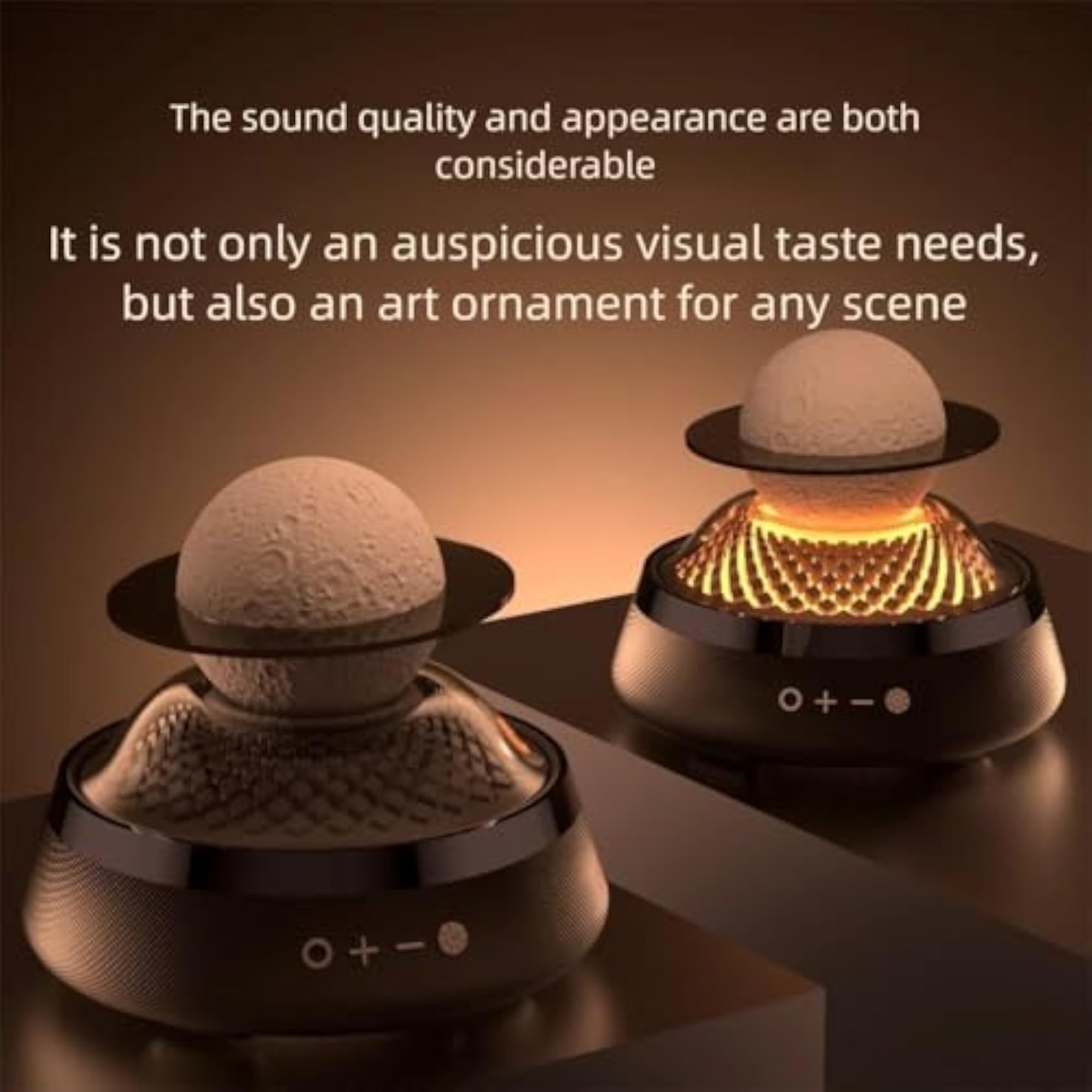 Levitating Moon Lamp & Essential Oil Diffuser, 6 Color Modes