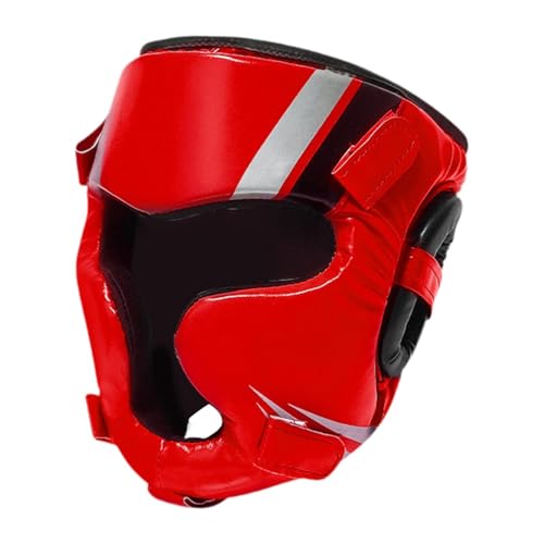 DimyFew Casco de Boxeo con Protección Auditiva Y Ajuste para Kickboxing, Red S