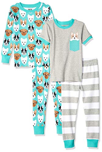 Image of Amazon Essentials Babies, Toddlers, and Girls' Snug-Fit Cotton Pajama Sleepwear Sets (Previously Spotted Zebra), Multipacks