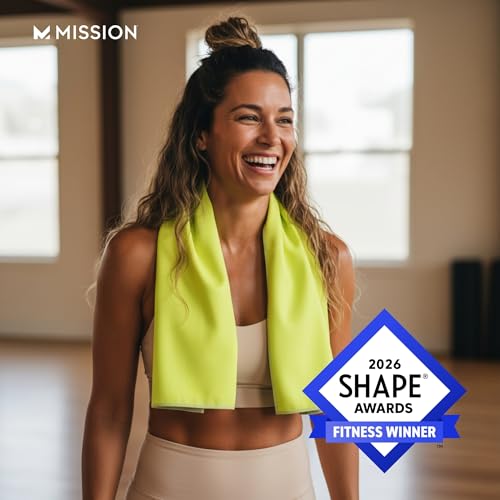 MISSION Original Cooling Towel- Evaporative Cool Technology, Cools Instantly When Wet, UPF 50 Sun Protection, for Sports, Yoga, Golf, Gym, Neck, Workout, 10” x 33”- Black (107102) - image 5