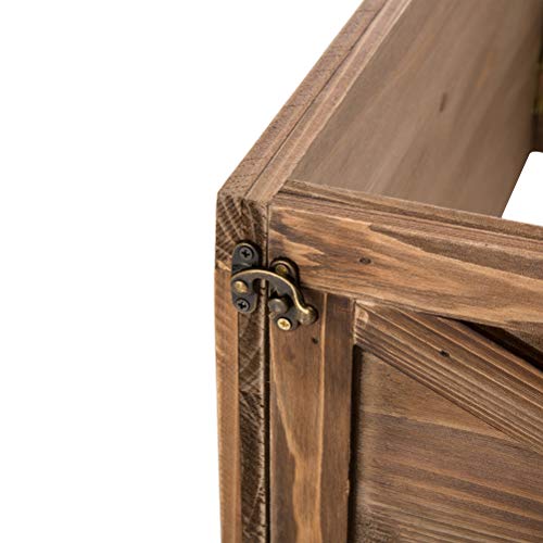 Glitzhome Natural Wooden Tree Collar Christmas Tree Skirt Tree Box Tree Stand Cover, 22" L #TOP4