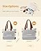 LOVEVOOK Tote Bag for Women, Quilted Work Puffer Bag with Large Cup Holder for Travel, Daily, Nurse Teacher Bag Handbag