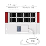 1pcs Solar Panel 1.3W5.5V, Suitable for Electric Blinds Smart Blinds, USB-C Plug Mobile Solar Power Generation, Installed on Window Solar Power Panel