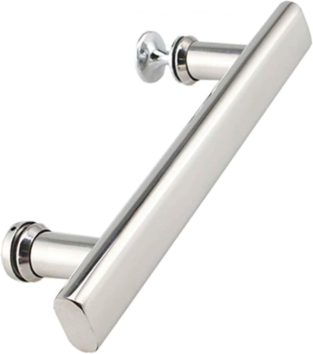 Amazon.com: BAZAC Shower Glass Door Handle for Bathroom,Full Polished Stainless Steel Finish ...