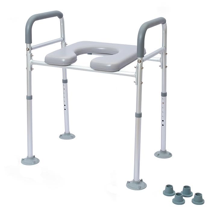 TINMAGI Elevador WC Adulto con Reposabrazos, Adaptador WC Adultos, Asiento de Inodoro Elevado Regulable en Altura, Alza para WC para Discapacidad, Anciano y Mujeres Embarazadas