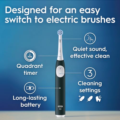 Oral-B Rechargeable Electric Toothbrush, iO2 Starter Kit, 3 Cleaning Modes, Automatic Pressure Sensor to Protect Gums, 2 Brush Heads, Forest Green - image 7