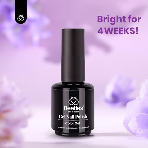 Image of Beetles Purple Gel Nail Polish - 1 Pcs 15ml Bright Purple Gel Polish Summer Colors All Season Soak Off DIY Manicure Salon Uv Fuchsia Shades Nail Art Design Gift for Women Girl