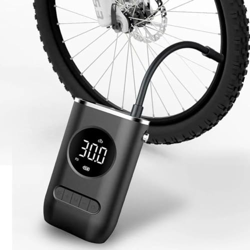 Compressor de Ar Portátil Sem Fio 150 PSI, Inflador de Pneus com Bateria Recarregável 4000 mAh, Luz