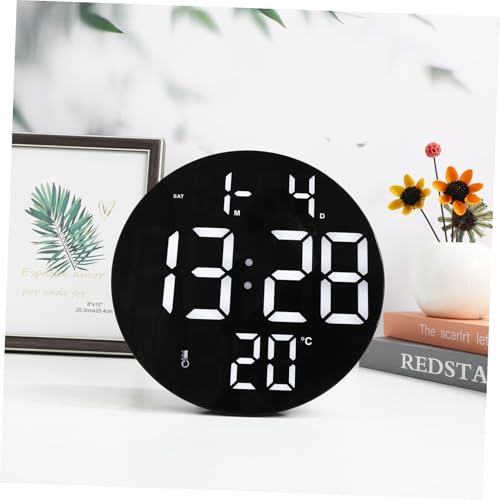 Horloge murale numérique LED télécommande grand écran date température bureau - 8