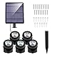 CORESLUX Solar Teichbeleuchtung, RGB Solar Unterwasserstrahler,Draussen Tauchstrahler Einstellbare Unterwasserleuchten,RGB-Farbwechsel IP68 Wasserdicht Gartenscheinwerfer（5 Stücke）