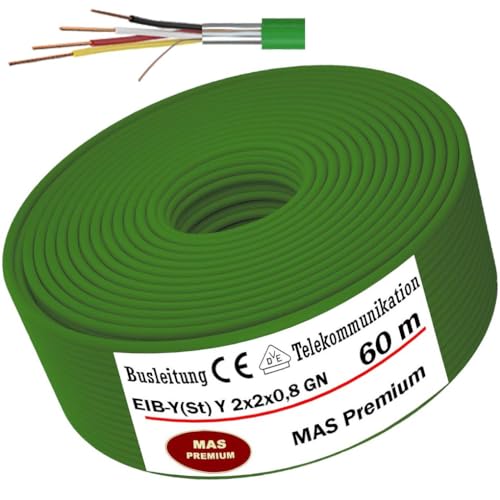 Cable de autobús 2 x 2 x 0,8 GN MAS Premium EIB-Y para redes estables de 60 metros