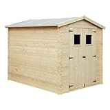 Desconocido Generico - Caseta de Madera de Pino 19 mm Grueso sin Tratamiento 200 x 250 x 215 cm