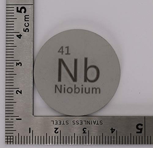 Image of Niobium (Nb) 31mm Metal Disc 99.95% Pure for Collection or Experiments