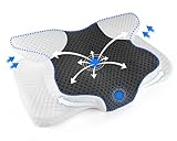 Gaethra Nackenstützkissen aus Memory-Schaum, Ergonomisch, 9cm und 12cm Höhe, Orthopädisch, Atmungsaktiv, Maschinenwaschbar, für Seiten- und Rückenschläfer